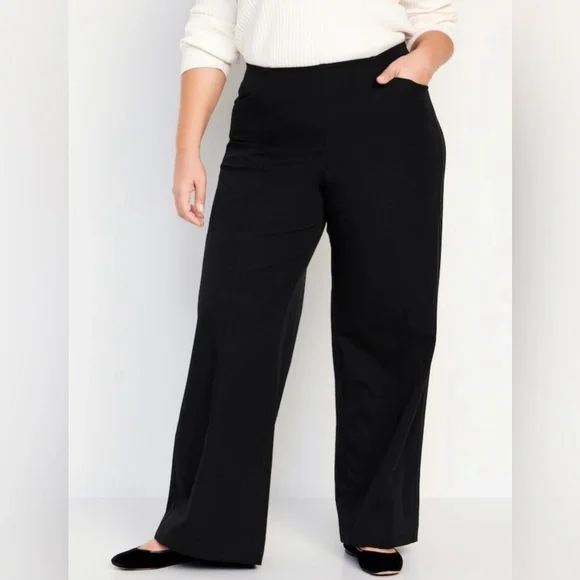 NWOT! Black High-Waisted Pull-On Pixie Wide-Leg Pants for Women - Multiple 🩶🩶 - Picture 7 of 8